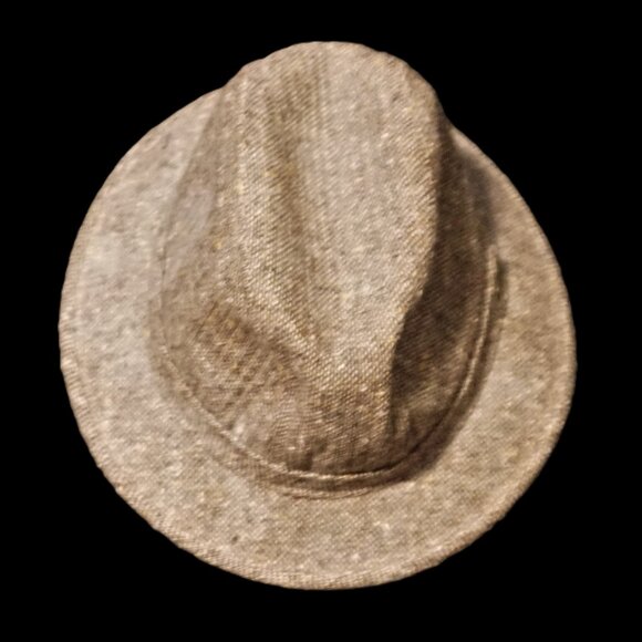 Totes Vintage Brown Tweed Wool Blend Fedora Hat Men’s Medium - Picture 6 of 8